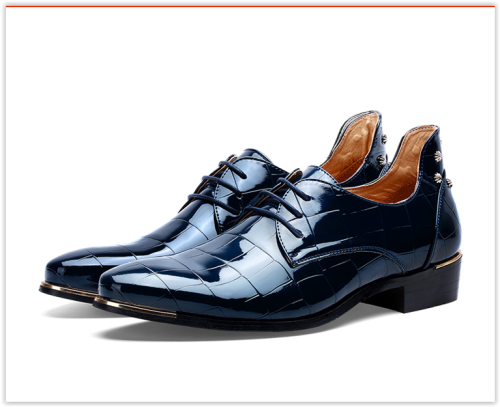 Men Italian Oxford Leather Shoes Wedding Formal Pointed Shoes Crazy R650