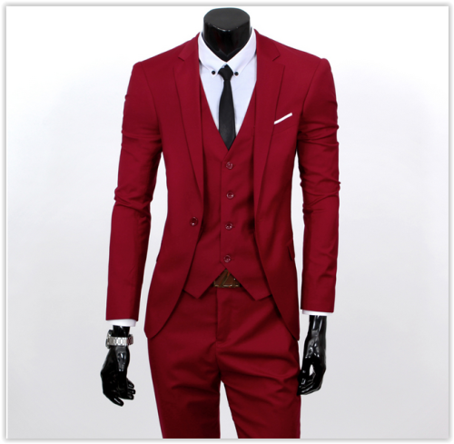 Men Jacket&Pants&Tie Light Grey Suits Jacket Pants Formal Dress Men Suit Set men wedding MAD R799
