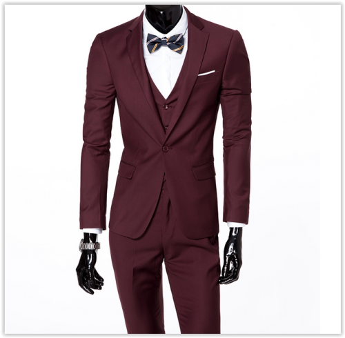Men Jacket&Pants&Tie Light Grey Suits Jacket Pants Formal Dress Men Suit Set men wedding MAD R799