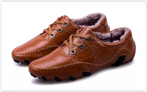 Men Shoes Hot Sale Genuine Leather Winter Fur Shoes HOT R599