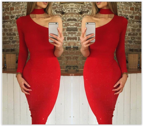 Winter Sprint Party Dress Women CRAZY R200 Simple Fitted