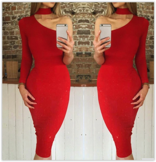 Winter Sprint Party Dress Women CRAZY R200 Simple Fitted
