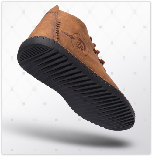 Men Genuine Leather  Gorgeus Winter Fur Boots Shoes Lace Up Breathable Soft Male Waterproof MAD R400
