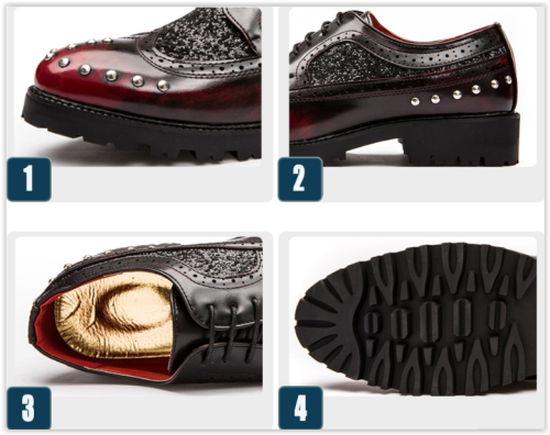 Men PU Leather Business Shoes Italian Pointed Toe Oxford Office Male High Quality MAD R499