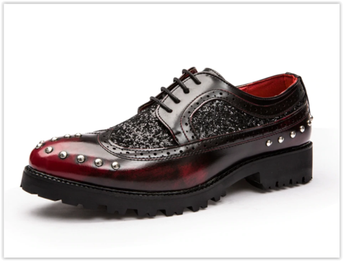 Men PU Leather Business Shoes Italian Pointed Toe Oxford Office Male High Quality MAD R499