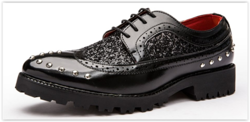 Men PU Leather Business Shoes Italian Pointed Toe Oxford Office Male High Quality MAD R499