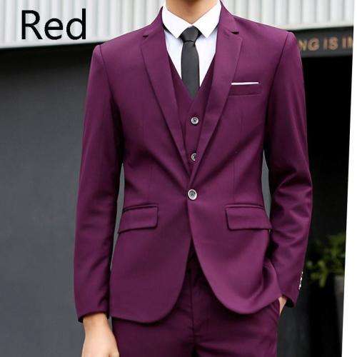 "Limited Time Offer" 2019Men Fashion Business Suit Wedding Dress,3Pieces Suit-Vest-Trousers MAD R599