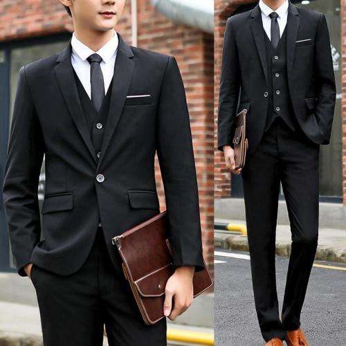 "Limited Time Offer" 2019Men Fashion Business Suit Wedding Dress,3Pieces Suit-Vest-Trousers MAD R599