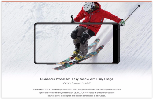 BLUBOO D5 PRO Smartphone 5.5" display 3GB 32GB MTK6737 Quad-core Android 7.0 2700mAh 13MPfingerprint