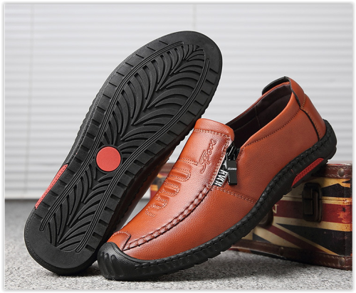 Men Leather Genuine Slip On Men Dress Shoes Business MAD R499