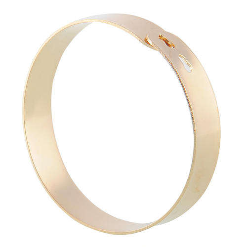 Punk Golden Flat Mirror Metal Anklet Ankle Foot Cuff Bracelet Bangle Ring