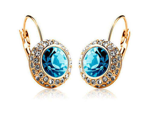 Fashion Rhinestone Crystal Dangle Earrings Ear Hook Stud Jewellery