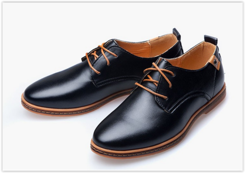 Men Leather Shoes Spring/Autumn Men Casual Flat Patent Leather Oxford - Free Shipping