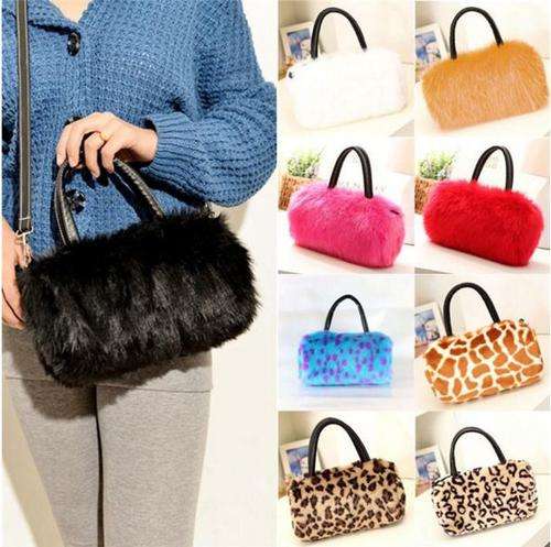 Handbag Women Tote Faux Fur Fashion 25*15*8 CM Free Shipping