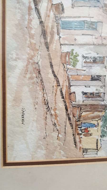 S Madden: Malay Quarter Watercolor