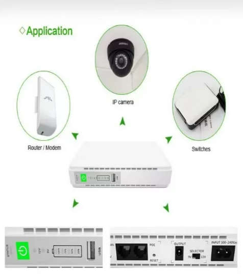 Mini DC UPS Backup for WiFi Routers CCTV Cameras