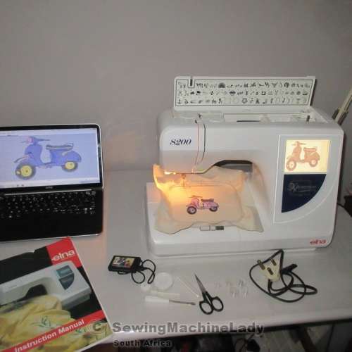 ELNA 8200 EMBROIDERY MACHINE + FREE TRANSFER CARD & READER