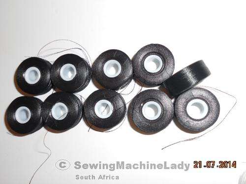 EMBROIDERY PREWOUND BLACK BOBBINS