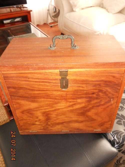 WOODEN BOX FOR ELNA SWISS MADE LOTUS / STELLA / ELNITA sewing machine