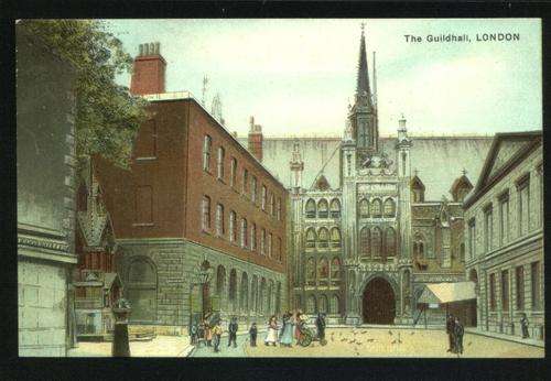 Postcard - The Guildhall, London.  Circa 1910  As scan.