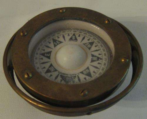 ANTIQUE FLOATING SHIP'S COMPASS
