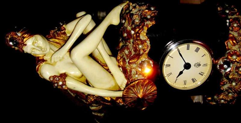 ART DECO/NOUVEAU LADY CLOCK (FAIRY DREAM)