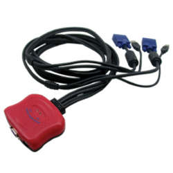 Sunix PS/2 Mini KVM switch - 2 hosts, built in cables!