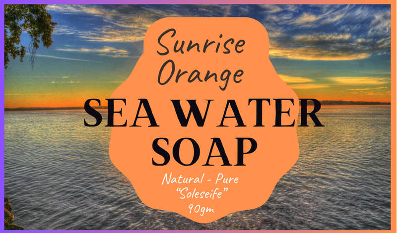 Set of 4 (four) Soaps - hand made - all Natural oils - No Preservatives - Sea Water Soap (Soleseife)