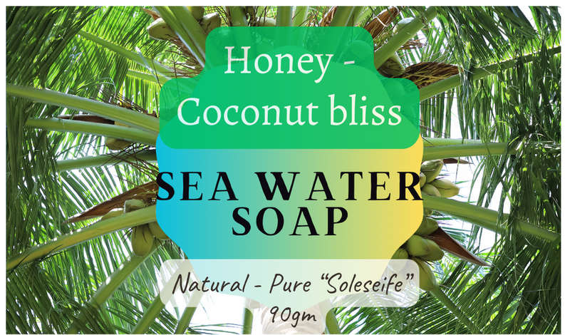 Set of 4 (four) Soaps - hand made - all Natural oils - No Preservatives - Sea Water Soap (Soleseife)