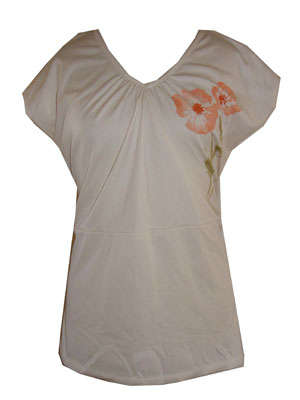 Vintage Cream and Flower Top