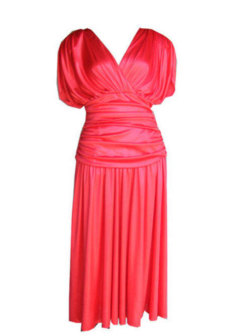 Vintage Layers in REd 80's Dress