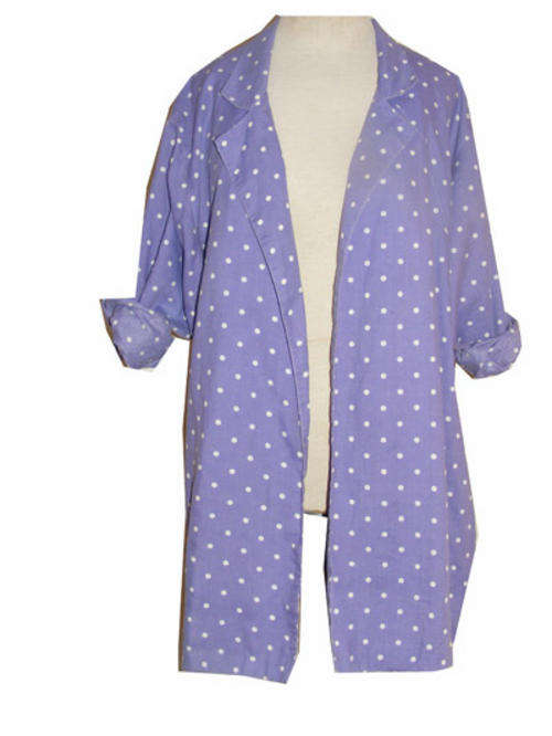Vintage Purple and White Polka JAcket
