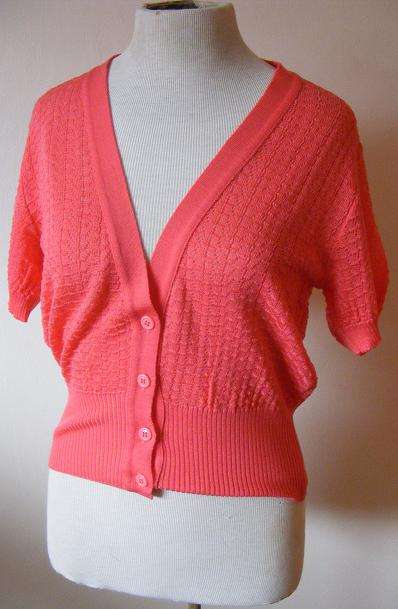 Bright Red Vintage Cardigan