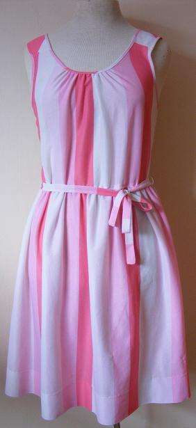 vintage striped dress with belt