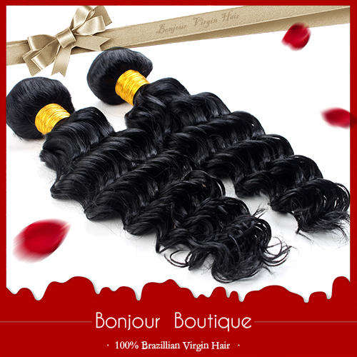 Virgin Brazilian hair ,Deep wave 300g (12"-30")
