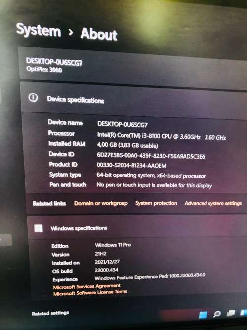 ****LATE ENTRY***IN-WARRANY DELL OPTIPLEX 3060 8TH GEN - SSD + HDD | WIFI AC | WIN 11 PRO*****