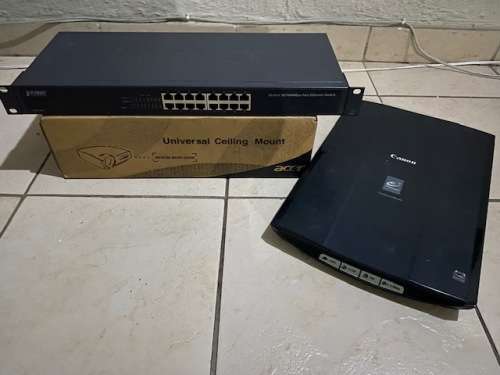 Acer Projector Universal Ceiling Mount, 16 Port Switch, Canon Flatbed Scanner