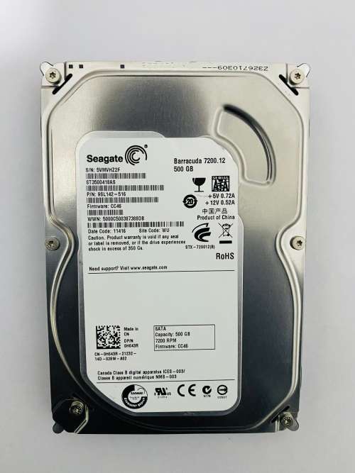 **100% Health**Seagate BarraCuda 7200.12 ST3500418AS 500GB 7200 RPM 16MB Cache SATA 3.0Gb/s 3.5`
