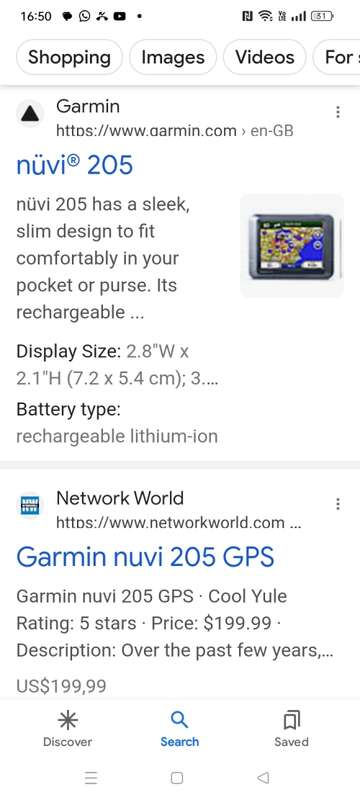 Garmin Nuvi 205 W GPS