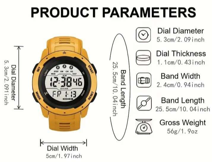 LED Multifunction Sports Watch