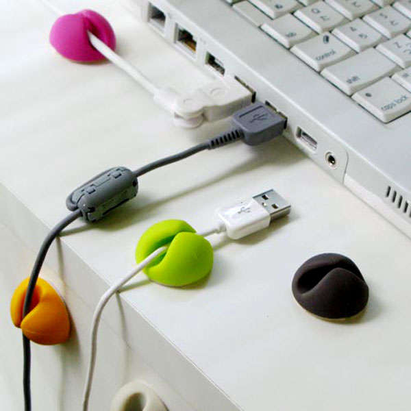 Multi-Purpose Cable Clips, Multiple Color Options, Great Value, 6 PCS./Package