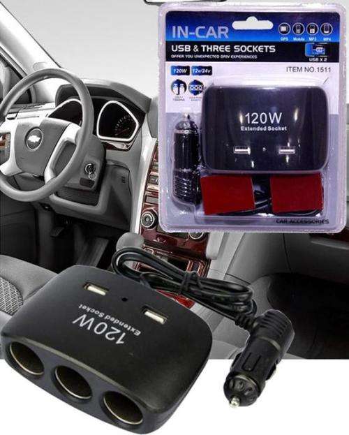 Brand new In-Car USB & Three Sockets