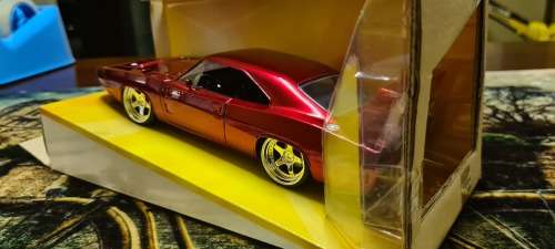 Jada Toys Fast and Furious Dom`s Dodge Charger Daytona DIE-CAST Car, 1: 24 Scale Red