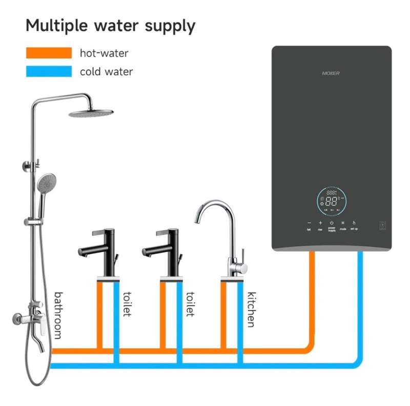 8800W Bathroom Instant Hot Water Geyser