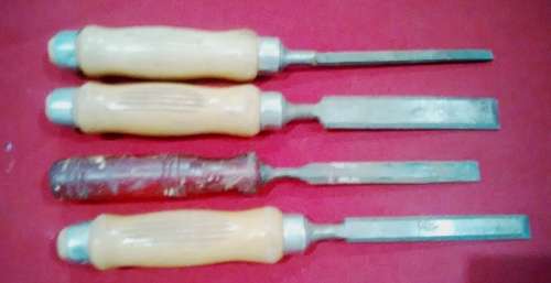 4 CARPENTERS CHISELS -  READ DESC & SEE PICTURES