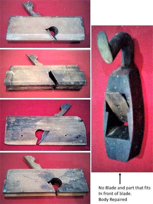 5 WOODEN VINTAGE HAND PLANES - 1 RERPAIRED AS REFLECTED  ||Ref desc. & view pictures