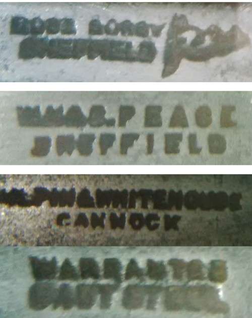 3 CHISELS BLADES, R SORBY, WK&C PEACE & GILPIN WHITEHOUSE PICs