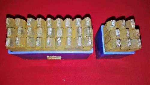 GERMAN ALAPHABET & NUMBERS METAL STAMPS - BODMAN No 2172 & 2173  Refer Desc & Pictures for condition