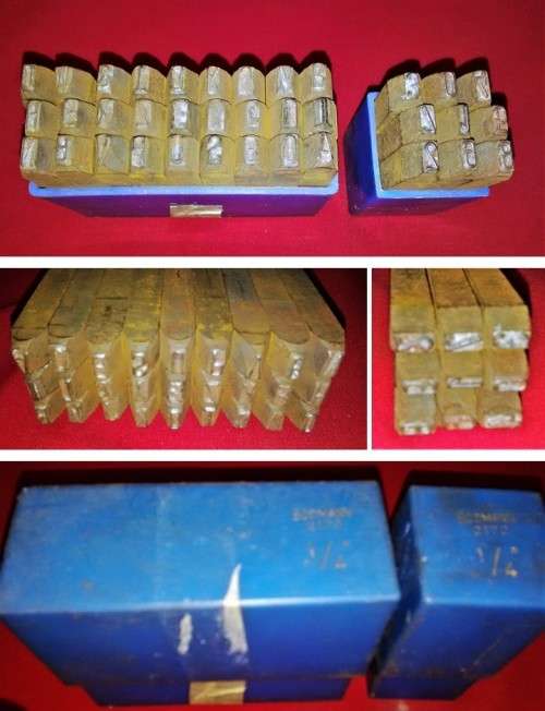 GERMAN ALAPHABET & NUMBERS METAL STAMPS - BODMAN No 2172 & 2173  Refer Desc & Pictures for condition