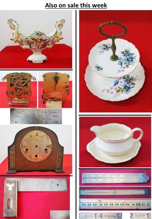 WORKING VINTAGE SMITHS ENFIELD CLOCK MOVEMENT & A ENFIELD CLOCK CASE  -   Read Desc & See Pictures